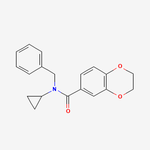 molecular formula C19H19NO3 B7497722 N-benzyl-N-cyclopropyl-2,3-dihydro-1,4-benzodioxine-6-carboxamide 