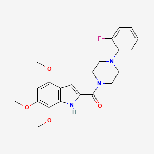 molecular formula C22H24FN3O4 B7497733 [4-(2-fluorophenyl)piperazin-1-yl]-(4,6,7-trimethoxy-1H-indol-2-yl)methanone 