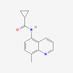 molecular formula C14H14N2O B7497736 N-(8-methylquinolin-5-yl)cyclopropanecarboxamide 