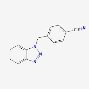 molecular formula C14H10N4 B7497743 4-[(1H-Benzotriazol-1-yl)methyl]benzonitrile 