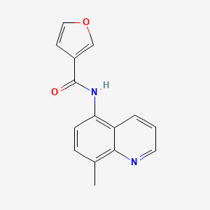 molecular formula C15H12N2O2 B7497772 N-(8-methylquinolin-5-yl)furan-3-carboxamide 