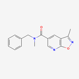 molecular formula C16H15N3O2 B7497780 N-benzyl-N,3-dimethyl-[1,2]oxazolo[5,4-b]pyridine-5-carboxamide 