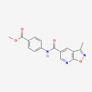 molecular formula C16H13N3O4 B7497812 Methyl 4-[(3-methyl-[1,2]oxazolo[5,4-b]pyridine-5-carbonyl)amino]benzoate 