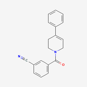 molecular formula C19H16N2O B7497832 3-(4-phenyl-3,6-dihydro-2H-pyridine-1-carbonyl)benzonitrile 