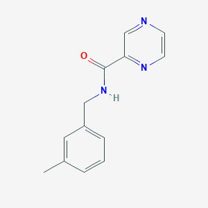 molecular formula C13H13N3O B7497840 N-[(3-methylphenyl)methyl]pyrazine-2-carboxamide 