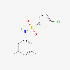 molecular formula C10H6ClF2NO2S2 B7497844 5-chloro-N-(3,5-difluorophenyl)thiophene-2-sulfonamide 