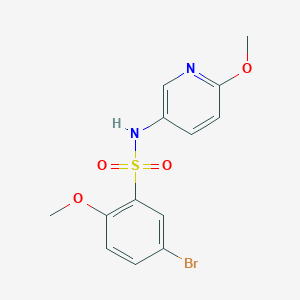 molecular formula C13H13BrN2O4S B7497850 5-bromo-2-methoxy-N-(6-methoxypyridin-3-yl)benzenesulfonamide 