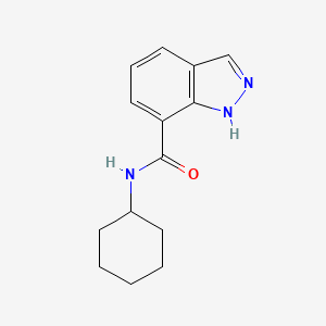 molecular formula C14H17N3O B7497857 N-cyclohexyl-1H-indazole-7-carboxamide 