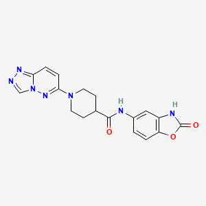 N-(2-oxo-3H-1,3-benzoxazol-5-yl)-1-([1,2,4]triazolo[4,3-b]pyridazin-6-yl)piperidine-4-carboxamide