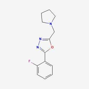 2-(2-Fluorophenyl)-5-(pyrrolidin-1-ylmethyl)-1,3,4-oxadiazole