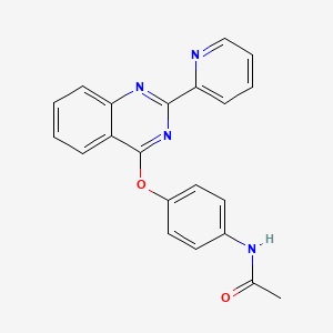 N-[4-(2-pyridin-2-ylquinazolin-4-yl)oxyphenyl]acetamide