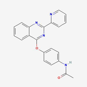 molecular formula C21H16N4O2 B7497882 N-[4-(2-pyridin-2-ylquinazolin-4-yl)oxyphenyl]acetamide 