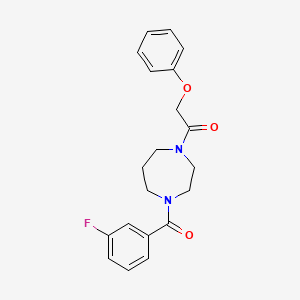 molecular formula C20H21FN2O3 B7497894 1-[4-(3-Fluorobenzoyl)-1,4-diazepan-1-yl]-2-phenoxyethanone 