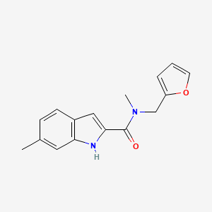 N-(furan-2-ylmethyl)-N,6-dimethyl-1H-indole-2-carboxamide