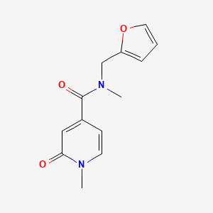 molecular formula C13H14N2O3 B7497904 N-(furan-2-ylmethyl)-N,1-dimethyl-2-oxopyridine-4-carboxamide 