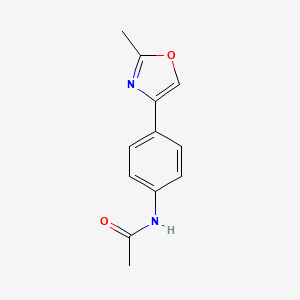 molecular formula C12H12N2O2 B7497919 2-Methyl-4-(p-acetylaminophenyl)oxazole 