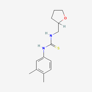 molecular formula C14H20N2OS B7497942 N-(3,4-dimethylphenyl)-N'-(tetrahydro-2-furanylmethyl)thiourea 