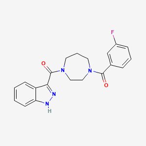(3-fluorophenyl)-[4-(1H-indazole-3-carbonyl)-1,4-diazepan-1-yl]methanone