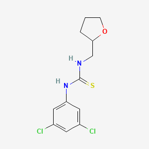 molecular formula C12H14Cl2N2OS B7497980 1-(3,5-Dichlorophenyl)-3-(oxolan-2-ylmethyl)thiourea 