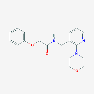 molecular formula C18H21N3O3 B7497992 N-[(2-morpholin-4-ylpyridin-3-yl)methyl]-2-phenoxyacetamide 