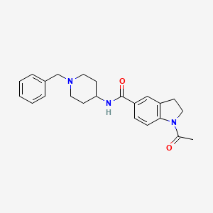 molecular formula C23H27N3O2 B7498002 1-acetyl-N-(1-benzylpiperidin-4-yl)-2,3-dihydroindole-5-carboxamide 