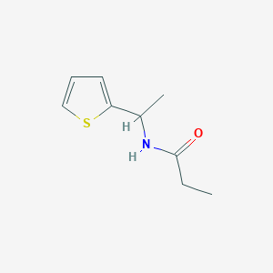 molecular formula C9H13NOS B7498005 N-[1-(thiophen-2-yl)ethyl]propanamide 