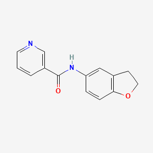 molecular formula C14H12N2O2 B7498015 N-(2,3-dihydro-1-benzofuran-5-yl)pyridine-3-carboxamide 