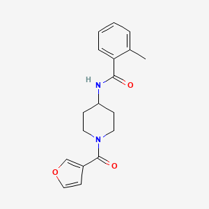 molecular formula C18H20N2O3 B7498026 N-[1-(furan-3-carbonyl)piperidin-4-yl]-2-methylbenzamide 