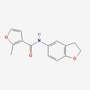 molecular formula C14H13NO3 B7498030 N-(2,3-dihydro-1-benzofuran-5-yl)-2-methylfuran-3-carboxamide 