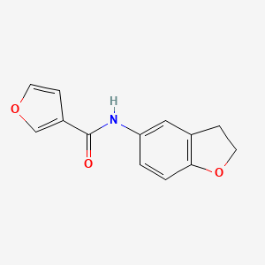 molecular formula C13H11NO3 B7498044 N-(2,3-dihydro-1-benzofuran-5-yl)furan-3-carboxamide 