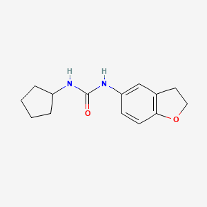 molecular formula C14H18N2O2 B7498062 1-Cyclopentyl-3-(2,3-dihydro-1-benzofuran-5-yl)urea 