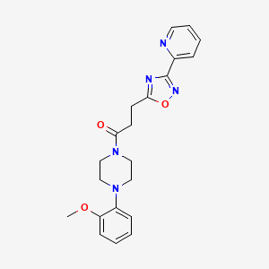 1-[4-(2-Methoxyphenyl)piperazin-1-yl]-3-(3-pyridin-2-yl-1,2,4-oxadiazol-5-yl)propan-1-one