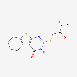 molecular formula C13H15N3O2S2 B7498104 N-methyl-2-[(4-oxo-5,6,7,8-tetrahydro-3H-[1]benzothiolo[2,3-d]pyrimidin-2-yl)sulfanyl]acetamide 