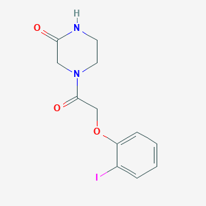 molecular formula C12H13IN2O3 B7498120 4-[2-(2-Iodophenoxy)acetyl]piperazin-2-one 