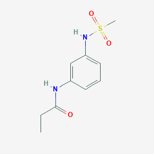 molecular formula C10H14N2O3S B7498216 N-[3-(methanesulfonamido)phenyl]propanamide 