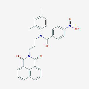 N-(2,4-dimethylphenyl)-N-[3-(1,3-dioxobenzo[de]isoquinolin-2-yl)propyl]-4-nitrobenzamide