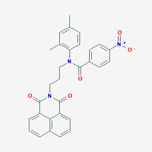 molecular formula C30H25N3O5 B7498223 N-(2,4-dimethylphenyl)-N-[3-(1,3-dioxobenzo[de]isoquinolin-2-yl)propyl]-4-nitrobenzamide 