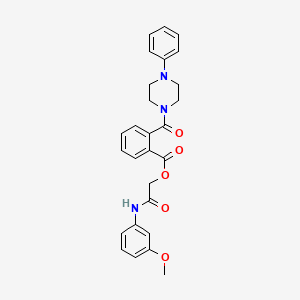 [2-(3-Methoxyanilino)-2-oxoethyl] 2-(4-phenylpiperazine-1-carbonyl)benzoate