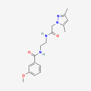 N-[2-[[2-(3,5-dimethylpyrazol-1-yl)acetyl]amino]ethyl]-3-methoxybenzamide