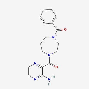 molecular formula C17H19N5O2 B7498283 [4-(3-Aminopyrazine-2-carbonyl)-1,4-diazepan-1-yl]-phenylmethanone 