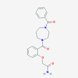 2-[2-(4-Benzoyl-1,4-diazepane-1-carbonyl)phenoxy]acetamide