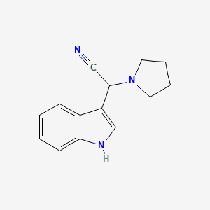 2-(1H-indol-3-yl)-2-pyrrolidin-1-ylacetonitrile
