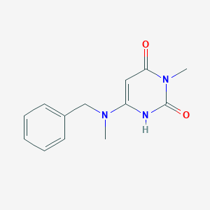 molecular formula C13H15N3O2 B7498302 6-[benzyl(methyl)amino]-3-methyl-1H-pyrimidine-2,4-dione 