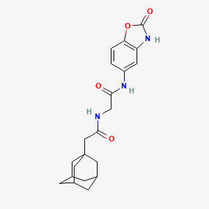 molecular formula C21H25N3O4 B7498305 2-(1-adamantyl)-N-[2-oxo-2-[(2-oxo-3H-1,3-benzoxazol-5-yl)amino]ethyl]acetamide 