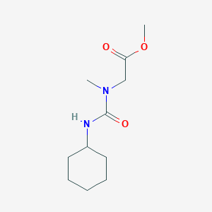 molecular formula C11H20N2O3 B7498308 Methyl 2-[cyclohexylcarbamoyl(methyl)amino]acetate 