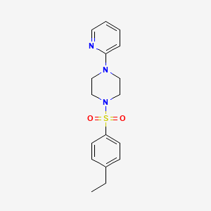 molecular formula C17H21N3O2S B7498321 1-(4-Ethylphenyl)sulfonyl-4-pyridin-2-ylpiperazine 