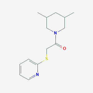 molecular formula C14H20N2OS B7498324 1-(3,5-Dimethylpiperidin-1-yl)-2-pyridin-2-ylsulfanylethanone 