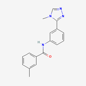 3-methyl-N-[3-(4-methyl-1,2,4-triazol-3-yl)phenyl]benzamide