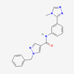 1-benzyl-N-[3-(4-methyl-1,2,4-triazol-3-yl)phenyl]pyrazole-4-carboxamide