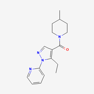(5-Ethyl-1-pyridin-2-ylpyrazol-4-yl)-(4-methylpiperidin-1-yl)methanone